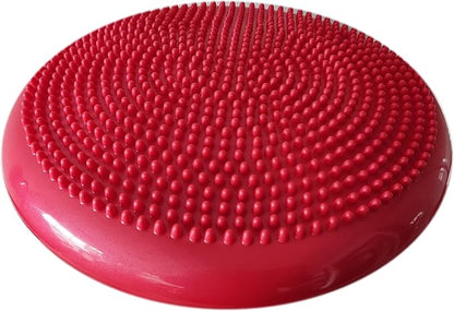 AppleRound Inflated Wobble Cushion with Hand Pump, Air Stability Board (Extra Thick), Core Balance