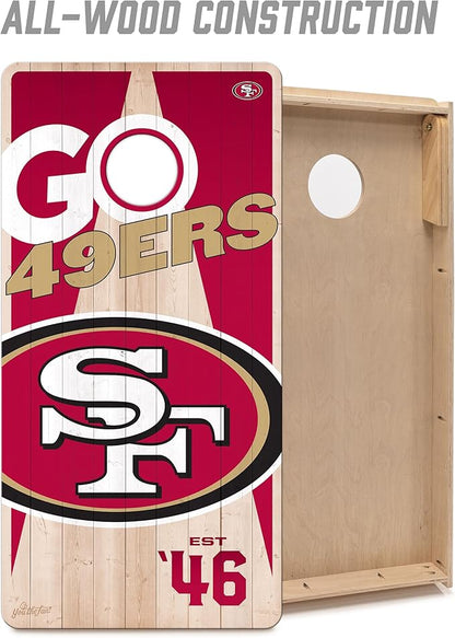 YouTheFan NFL 2’ x 4’ Professional Wood Cornhole Game