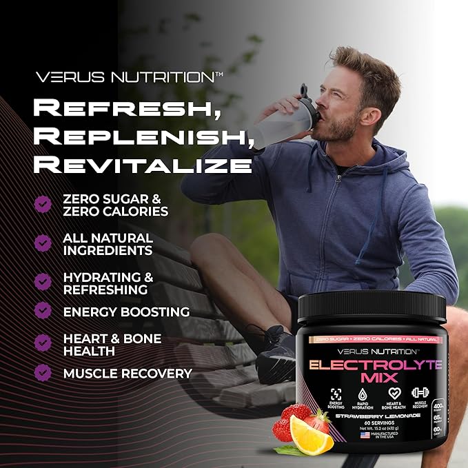 Electrolytes Powder No Sugar- Zero Calorie Hydration Powder | Sugar Free Electrolytes for Fasting