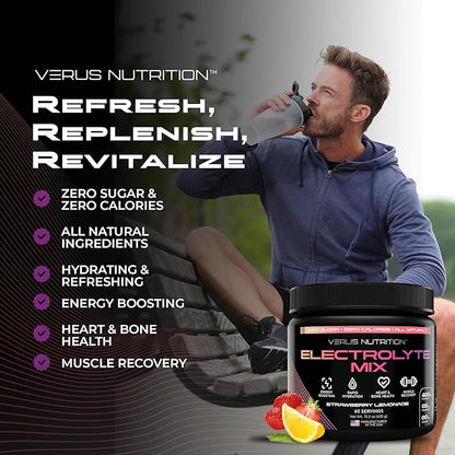 Electrolytes Powder No Sugar- Zero Calorie Hydration Powder | Sugar Free Electrolytes for Fasting