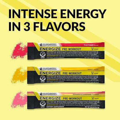 BODi Energize Pre Workout Powder - Beta-Alanine, Quercetin & Low-Dose Caffeine Formula for Enhanced