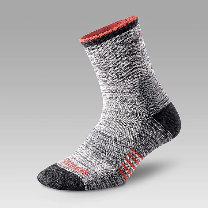 FEIDEER Men's Hiking Walking Socks, Multi-pack Wicking Cushioned Outdoor Recreation Quarter Crew