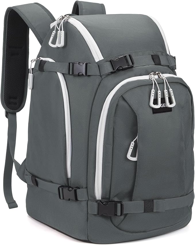 Ski Boot Bag, 50L Ski Boot Travel Backpack for Skis, Snowboard & Accessories, Waterproof Padded Ski