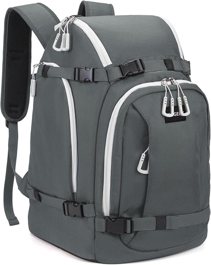 Ski Boot Bag, 50L Ski Boot Travel Backpack for Skis, Snowboard & Accessories, Waterproof Padded Ski