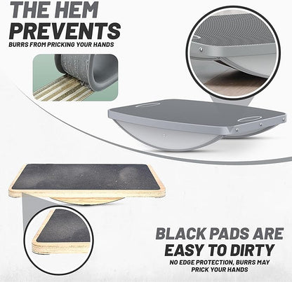 Advanced Wood Balance Board, 360 Degree Rotation and Tilt - Non-Slip 500 lbs Wobble Board for