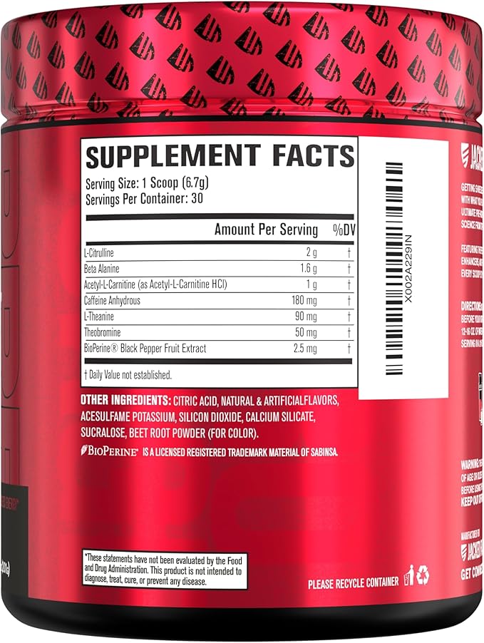 Jacked Factory NITROSURGE Shred Pre Workout Supplement - Energy Booster, Instant Strength Gains
