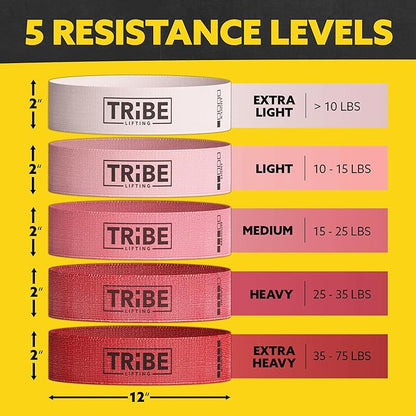 Fabric Resistance Bands for Working Out - Booty Bands for Women and Men - Exercise Bands Resistance