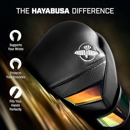 Hayabusa T3 Boxing Gloves for Men and Women Wrist and Knuckle Protection, Dual-X Hook and Loop