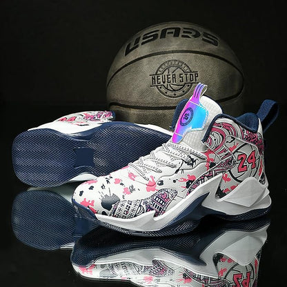 Boys Basketball Shoes Breathable Indoor Athletic Shoes Youth Outdoor Fashion Sneakers Comfortable