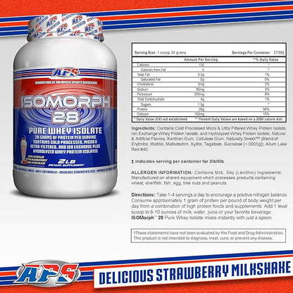 APS Nutrition IsoMorph 28 Protein Powder | Pure Whey Isolate | Cold Pressed, Ultra- Filtered, & Ion
