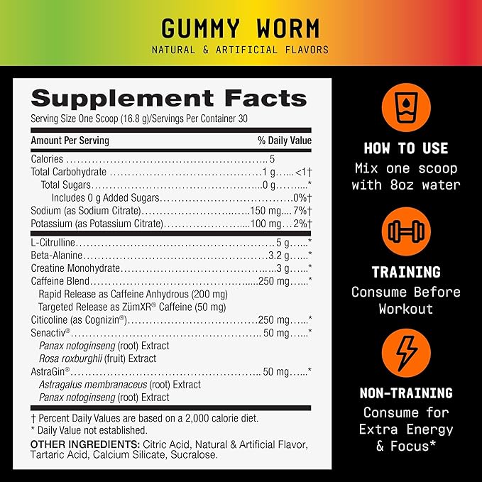 BEYOND RAW LIT V2 Clinical Strength Pre Workout Powder, Hits Harder, Bigger Pumps, Caffeine