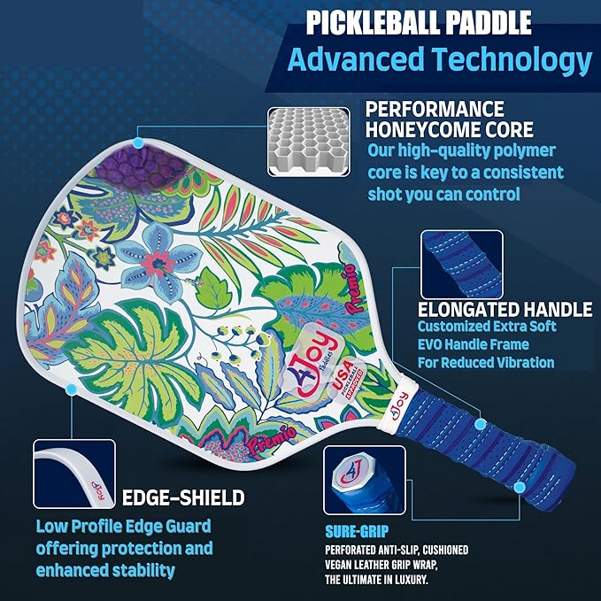 4Joy Pickleball Paddle Premio Series - Thermoformed Premium T700 Carbon Fiber Pickleball Paddless