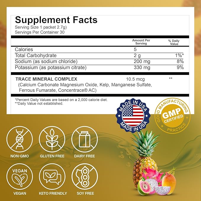 Dr. Price’s Electrolyte Mix | Sugar-Free Hydration Powder with 72+ Trace Minerals | No Sugar
