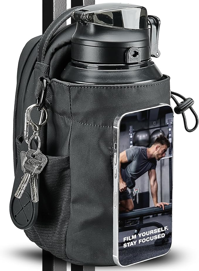 Magnetic Gym Bag with Magnetic Phone Holder for Gym Members - Strong Magnet Attaches to Gym