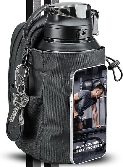 Magnetic Gym Bag with Magnetic Phone Holder for Gym Members - Strong Magnet Attaches to Gym