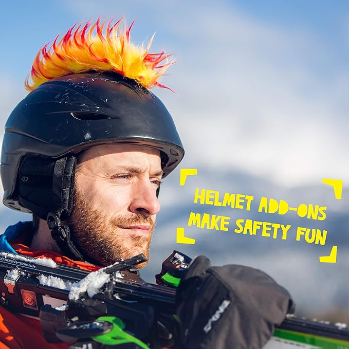 Iguana Helmet Accessories w/Sticky Hook & Loop Fastener Adhesive (Helmet not Included), Fun Helmet