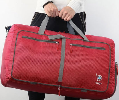 Bago Large Foldable Duffel Bags for Traveling Women & Men - 80L Packable Duffle Bag for Travel with