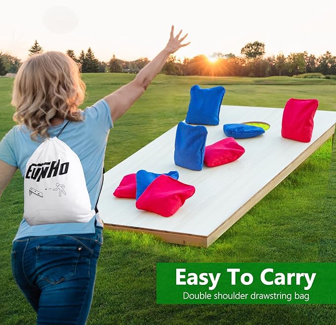 EunHo Cornhole Bags Set of 8 Regulation Size & Weight Corn Hole Bean Bags Official Professional All