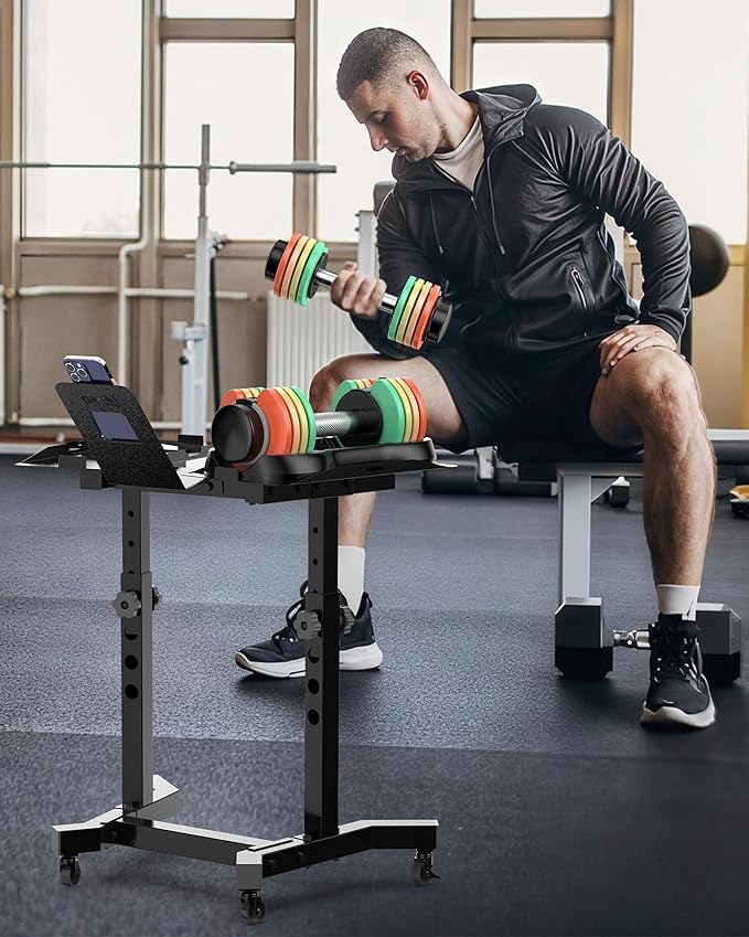 Adjustable Dumbbell Stand - Uboway Weight Stand with 4 Level Height Adjustment, Dumbbell Weight