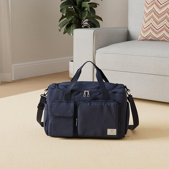 FIORETTO Women's Gym Duffle Bag with Shoes Compartment, 37L Capacity, Ideal for Travel, Gym