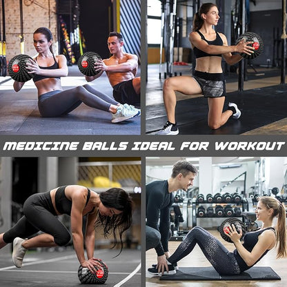 Slam Ball 8 lbs Medicine Ball Weighted Balls for Exercise and Workout, Strength, Cardio