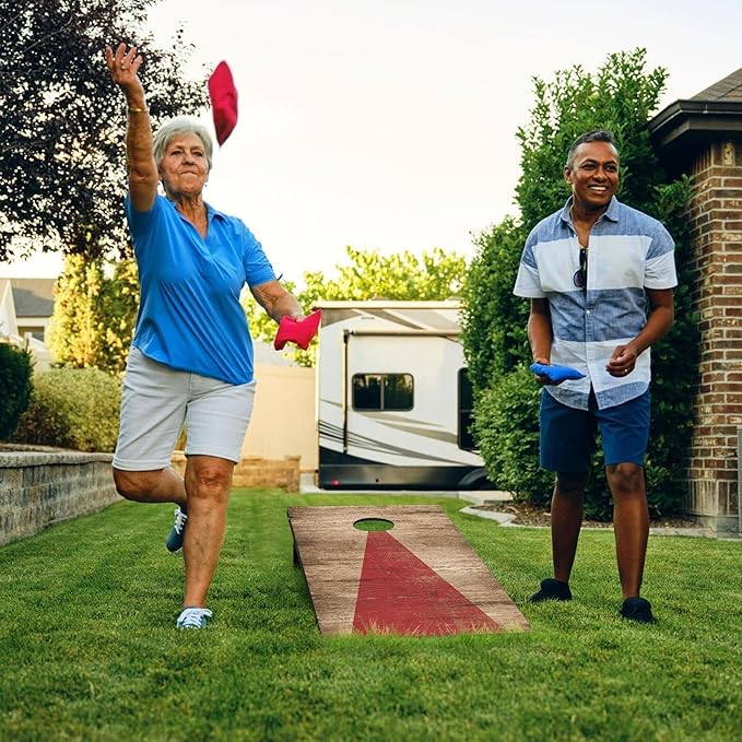 4x2 Ft Cornhole Boards Set, Premium Regulation Size Cornhole Boards with 8 All-Weather Bean Bags