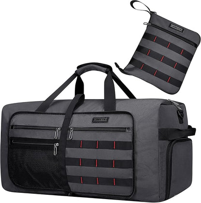 WITZMAN Foldable Duffle Bag for Travel 65L Lightweight Packable Duffel Bag with Shoes Compartment
