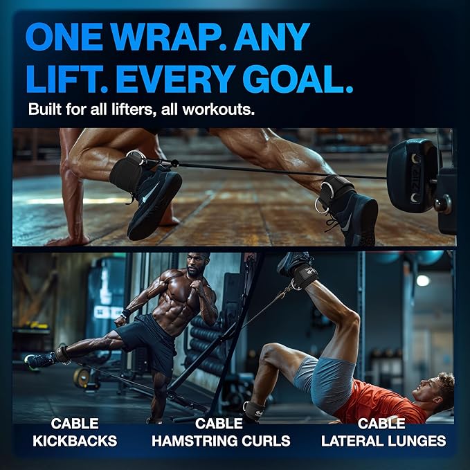 Modvel Gym Ankle Strap for Cable Machines ??Glute & Leg Kickback Ankle Straps for Gym Workouts