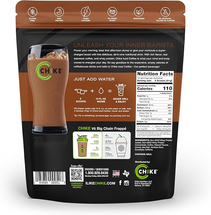 Chike Mocha High Protein Iced Coffee, 20 G Protein, 2 Shots Espresso, 1 G Sugar, Keto Friendly and