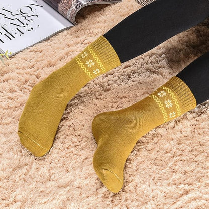 NinetoFiveLife Pack of 4 Womens Merino Wool Socks Winter Hiking Socks Knit Outdoor Recreation Socks