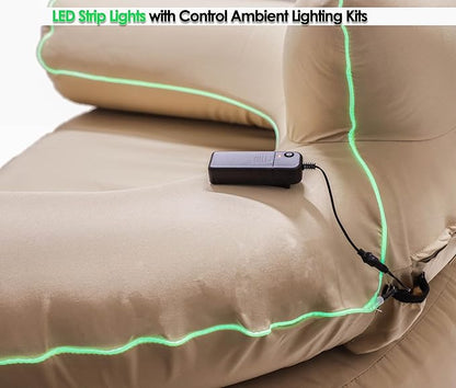 LUOOV Air Mattress Sofa Bed with Portable Air Pump,Folding Inflatable Sofa Camping Chair Couch