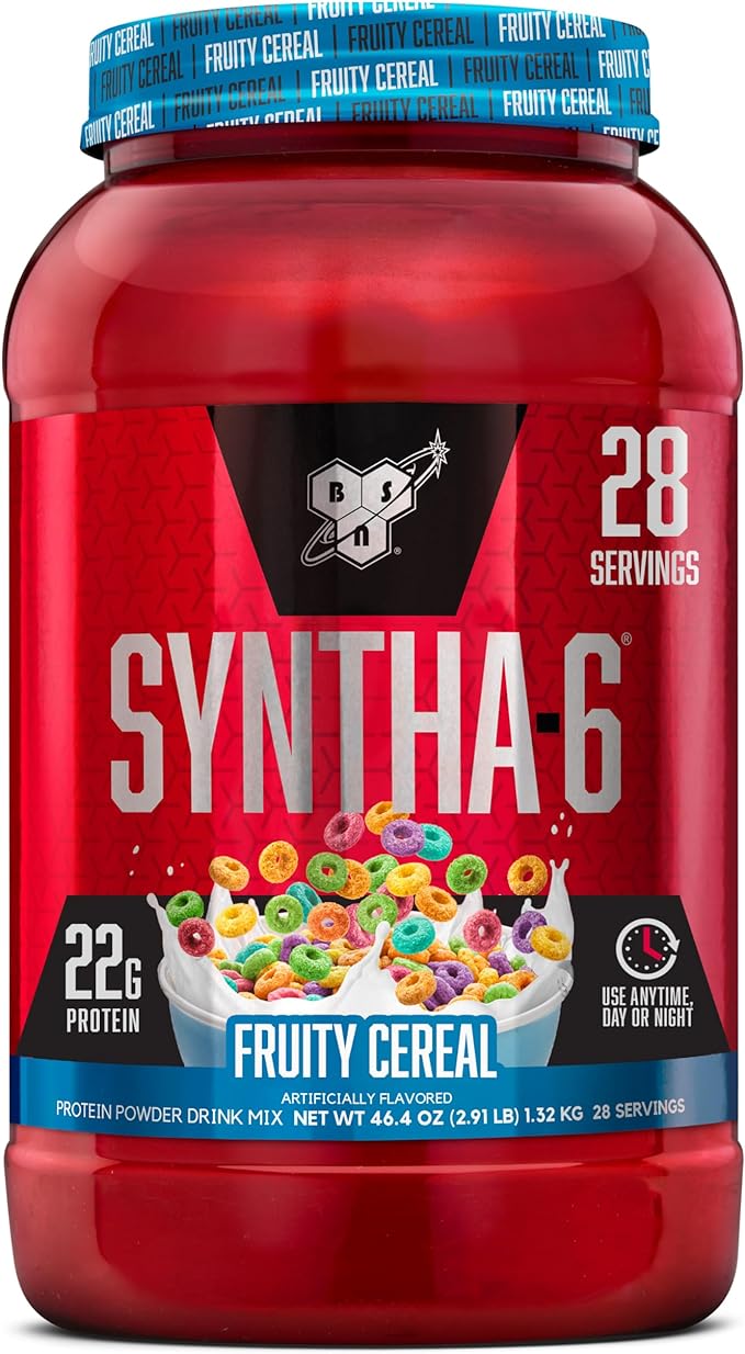 BSN SYNTHA-6 Premium Protein Powder with 6g of Fiber, Whey Protein, Micellar Casein, Milk Protein