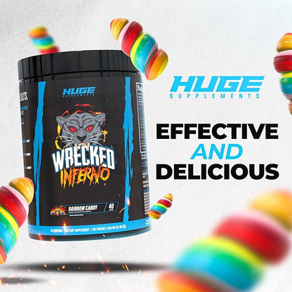 Wrecked Inferno - Thermogenic Pre Workout For Men & Women, Increase Energy, Boost Thermogenesis &