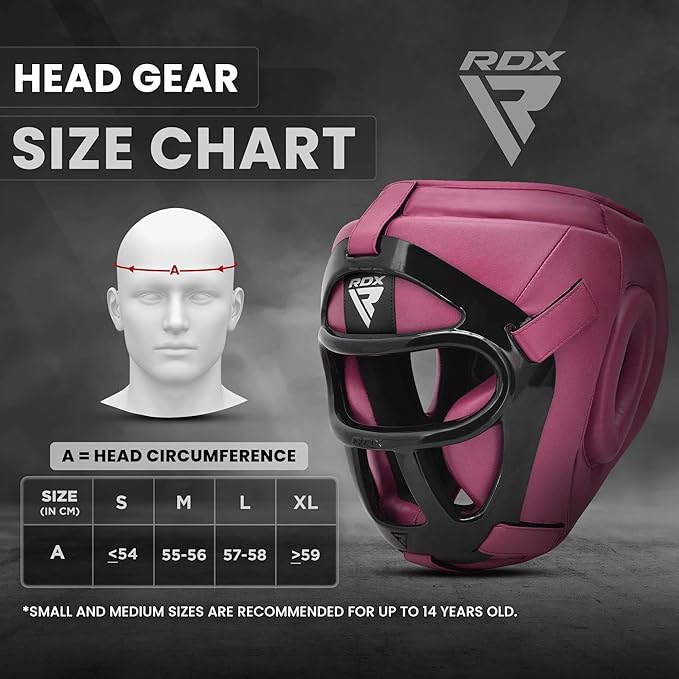 RDX Boxing Headgear MMA Muay Thai, Removable Face Grill, Head Gear for Sparring Grappling Martial