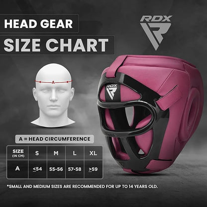 RDX Boxing Headgear MMA Muay Thai, Removable Face Grill, Head Gear for Sparring Grappling Martial