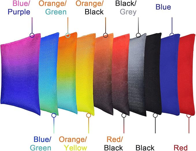 Weather Resistant Cornhole Bags, Gradient Corn Hole Bags Set of 8, Cornhole Bean Bags, Modified