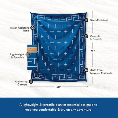 Nomadix Festival Blanket - Perfect for Picnics, Camping, & Lawn Seating - Plush Top & Water