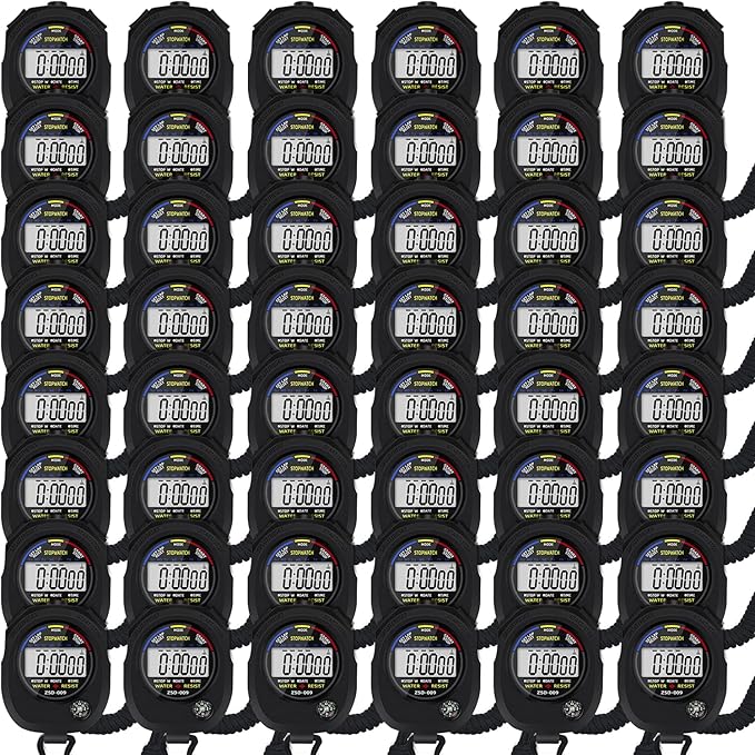 Multi-Function Electronic Digital Sport Stopwatch Timer, Large Display with Date Time and Alarm