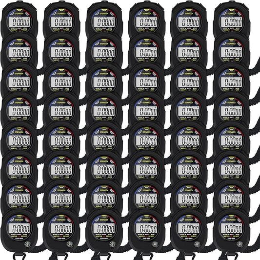 Multi-Function Electronic Digital Sport Stopwatch Timer, Large Display with Date Time and Alarm