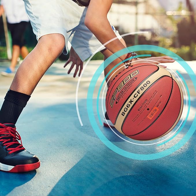 Training Soft Touch Rubber and Faux Leather Fighting Basketball, High Bounce Indoor Outdoor