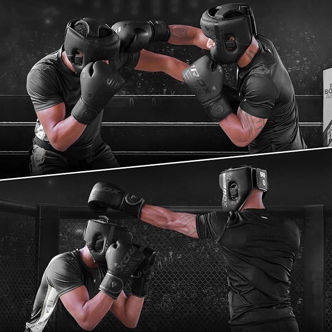 RDX Boxing Headgear, MMA Training, Adjustable Padded Kara,Muay Thai Headgear, Kickboxing, Sparring