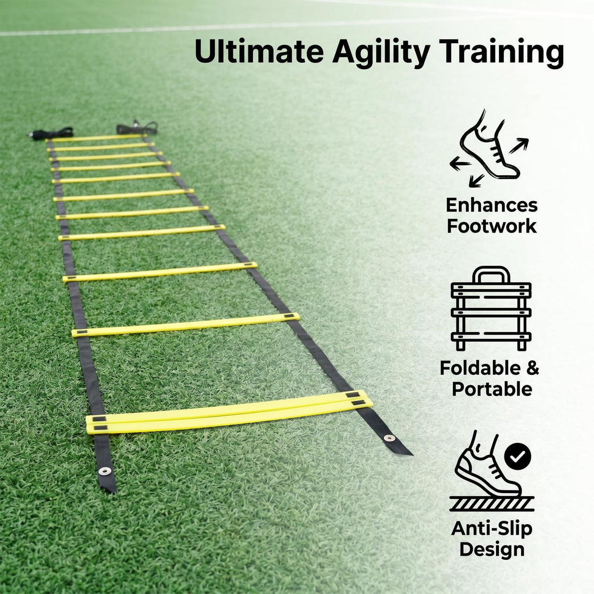 Sleteranpe 20ft Agility Ladder Training Ladder Speed