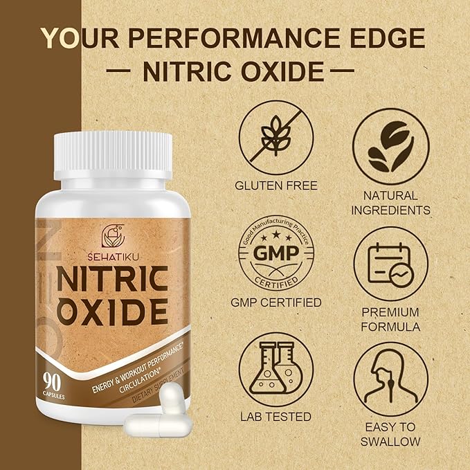 Nitric Oxide Supplement, Nitric Oxide Booster & 6-in-1 Phytonutrient Blend for Heart, Flow, Immune