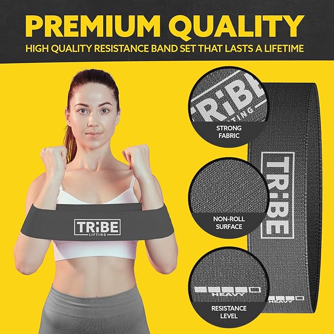 Fabric Resistance Bands for Working Out - Booty Bands for Women and Men - Exercise Bands Resistance
