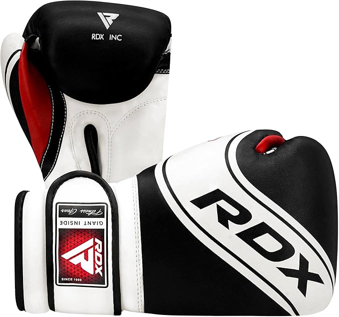 RDX Kids Boxing Gloves, 6oz 4oz Junior Training Mitts, Maya Hide Leather Ventilated Palm, Muay Thai