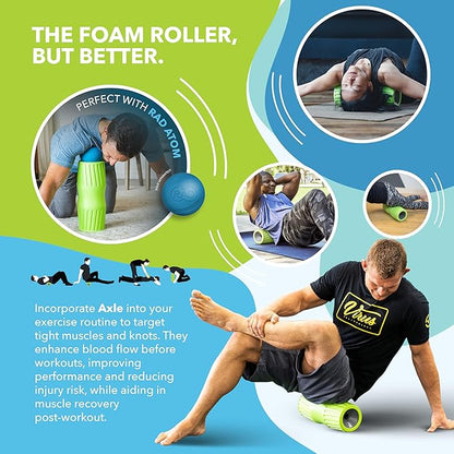 RAD Axle ??Extra Firm High-Density Exercise Foam Roller ??Deep Tissue Myofascial Release for Back