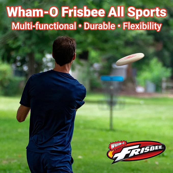 Wham-O Frisbee All Sport Flying Disc 140g, 9.85 Inch, Durable Sports Disc with Non-Slip Grip for