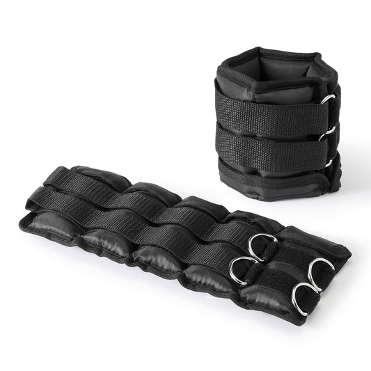 Amazon Basics Adjustable Ankle Weights for Men & Women, 5 lb Set (2.5 lb Each), for Workouts