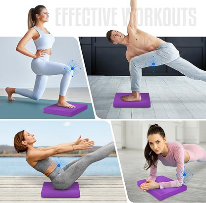 Yes4All Upgraded Size Foam Pad for Exercise, Nonslip Foam Balance Pad Physical Therapy, Yoga &