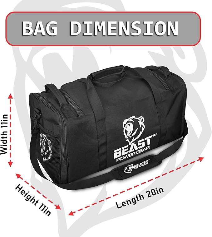 Duffle Gym Bag for Men & Women – Large Duffel Athletic Gym Boxing Bag with Shoes Compartment, Wet
